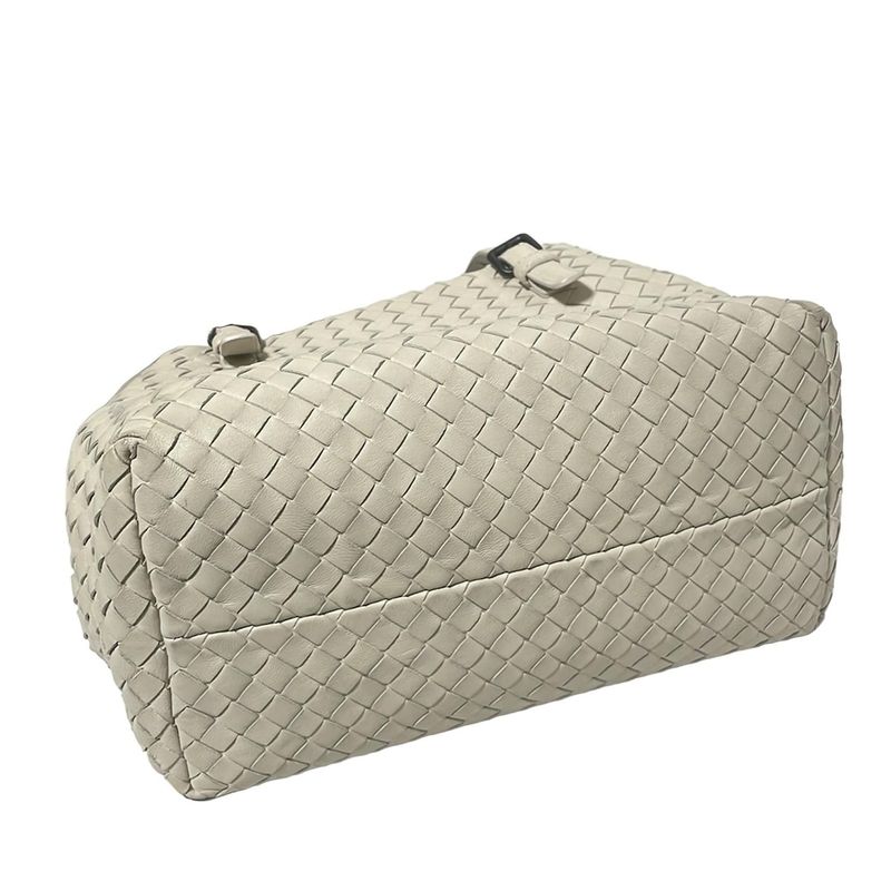 Bottega Veneta Tote Bag Mini Chesta Bag Light Gray Leather