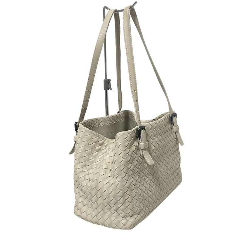 Bottega Veneta Tote Bag Mini Chesta Bag Light Gray Leather