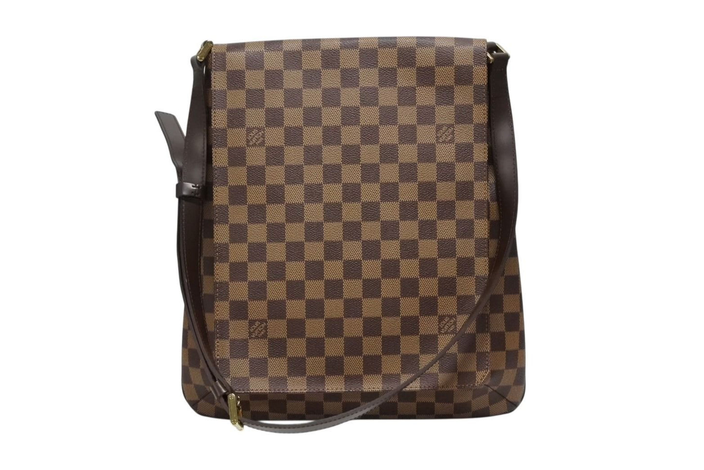 Louis Vuitton Musette Salsa Damier Long Strap Shoulder Bag Brown Gold