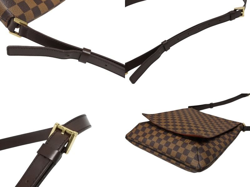 Louis Vuitton Musette Salsa Damier Long Strap Shoulder Bag Brown Gold — view 5
