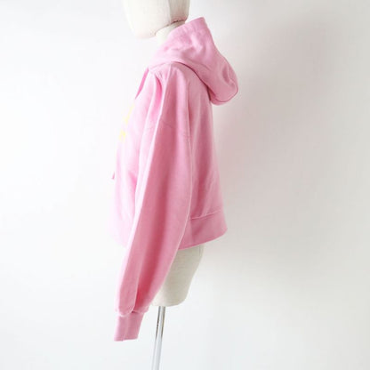 Hermes Gucci 23AW 765384 Women's Embroidery Cropped Pullover