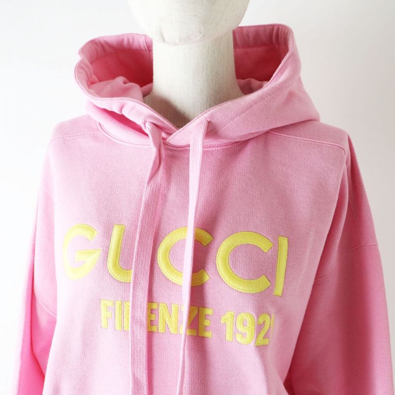 Hermes Gucci 23AW 765384 Women's Embroidery Cropped Pullover