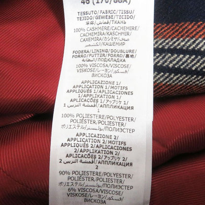 2020 Gucci 612227 Checkered Logo Gold Buttons 100% Cashmere Single Unisex