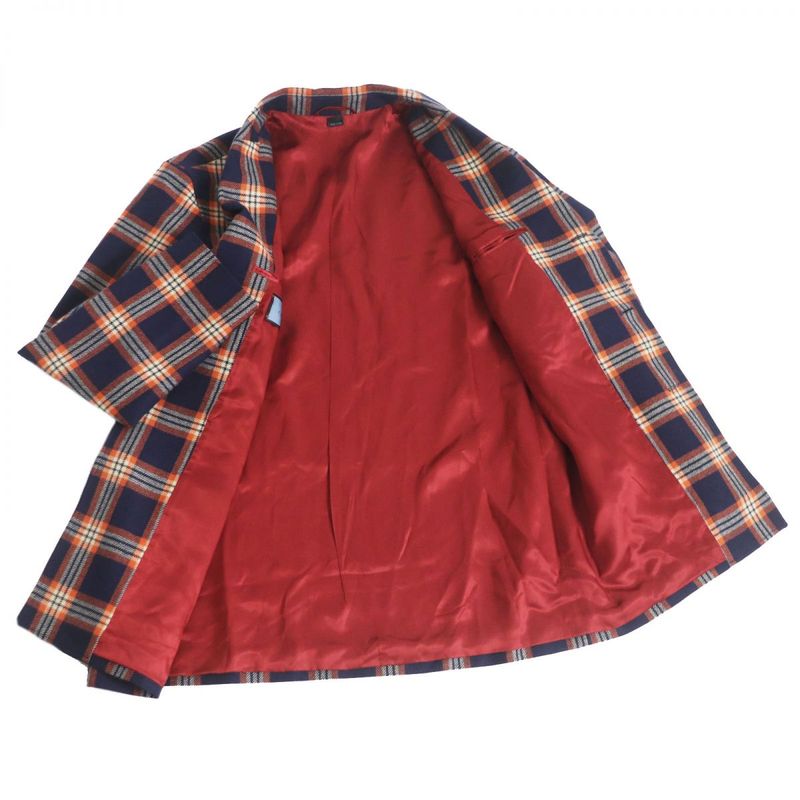 2020 Gucci 612227 Checkered Logo Gold Buttons 100% Cashmere Single Unisex