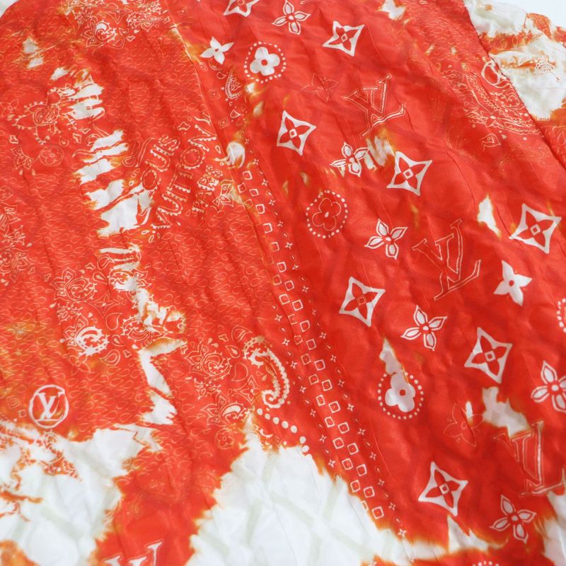22AW Louis Vuitton Monogram Bandana Tie Dye Pattern Hooded Blouson Jacket/hoodie