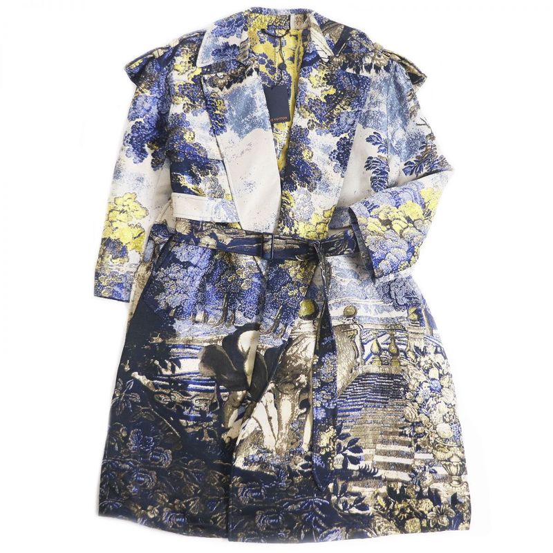 20SS Louis Vuitton Pre-collection Tapestry DNA Trench Coat/gown Coat With Belt