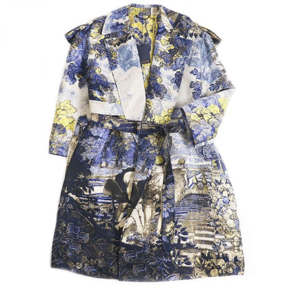 20SS Louis Vuitton Pre-collection Tapestry DNA Trench Coat/gown Coat With Belt