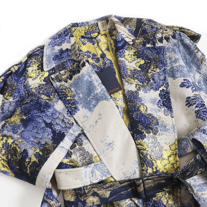 20SS Louis Vuitton Pre-collection Tapestry DNA Trench Coat/gown Coat With Belt