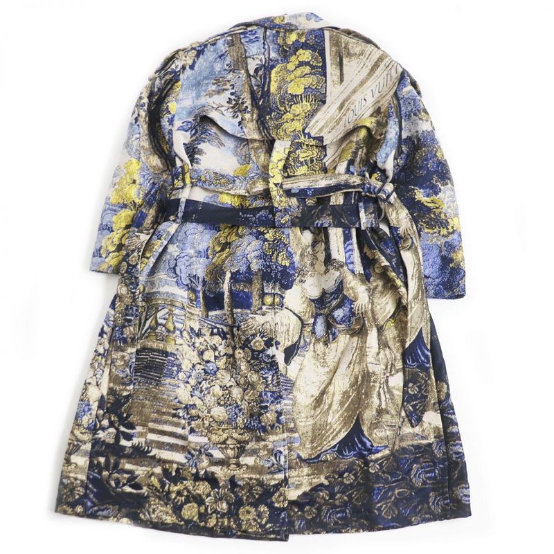 20SS Louis Vuitton Pre-collection Tapestry DNA Trench Coat/gown Coat With Belt