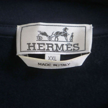 Unused  23SS Hermes Chevaux En Symmetry Horse Lamb Leather Patch Hoodie/sweatsh
