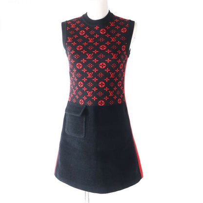 Hermes Italian Louis Vuitton 20AW Sleeveless Mini Dress In Monogram Wool