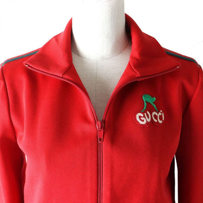 Gucci 625025 Cherry Pique Track Jacket/zip Jacket Women's Red And
