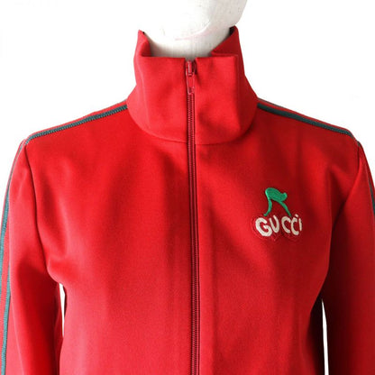 Gucci 625025 Cherry Pique Track Jacket/zip Jacket Women's Red And