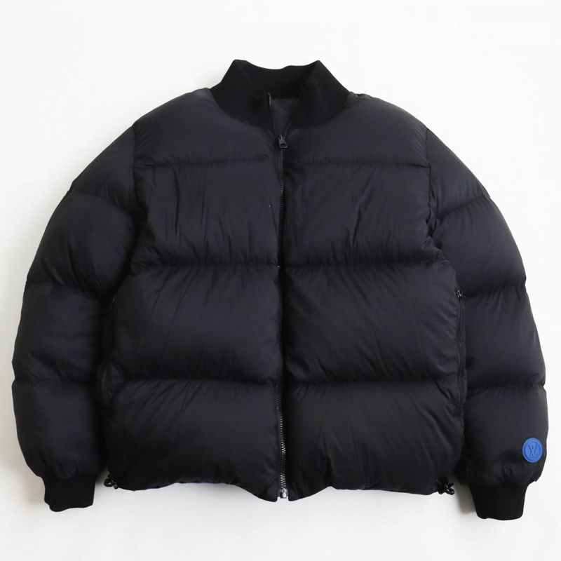 Louis Vuitton 1aauuz Reversible Wintery Down Blouson/jacket Indigo LAVE 44