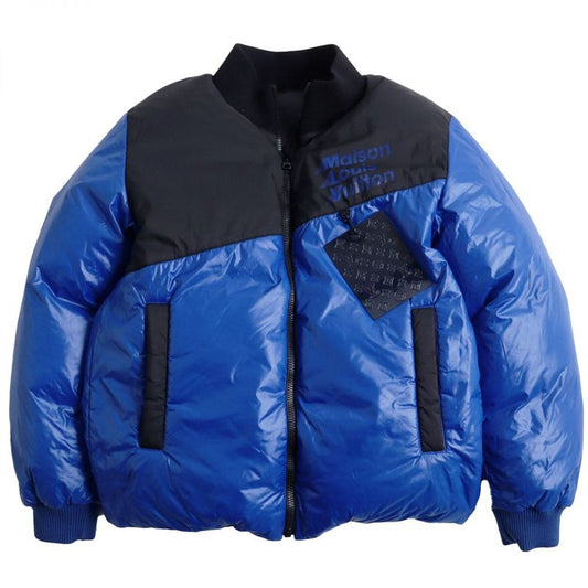 Louis Vuitton 1aauuz Reversible Wintery Down Blouson/jacket Indigo LAVE 44