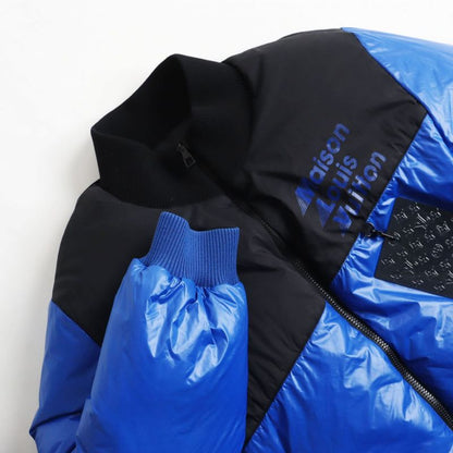 Louis Vuitton 1aauuz Reversible Wintery Down Blouson/jacket Indigo LAVE 44