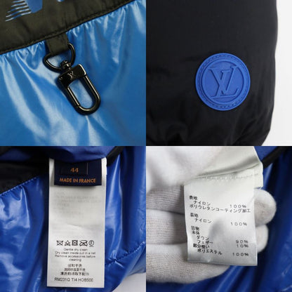 Louis Vuitton 1aauuz Reversible Wintery Down Blouson/jacket Indigo LAVE 44