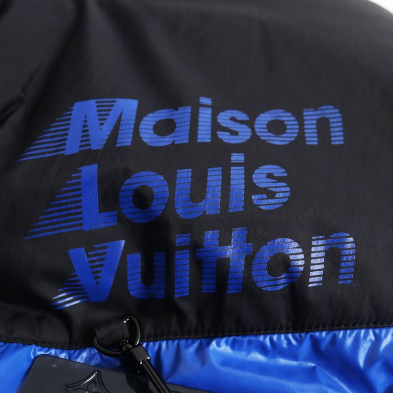 Louis Vuitton 1aauuz Reversible Wintery Down Blouson/jacket Indigo LAVE 44