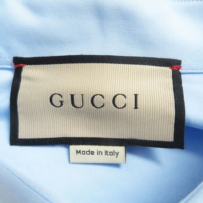 Gucci 751451 Cles Long-sleeved Cotton Poplin Shirt With Striped And Ecstrean