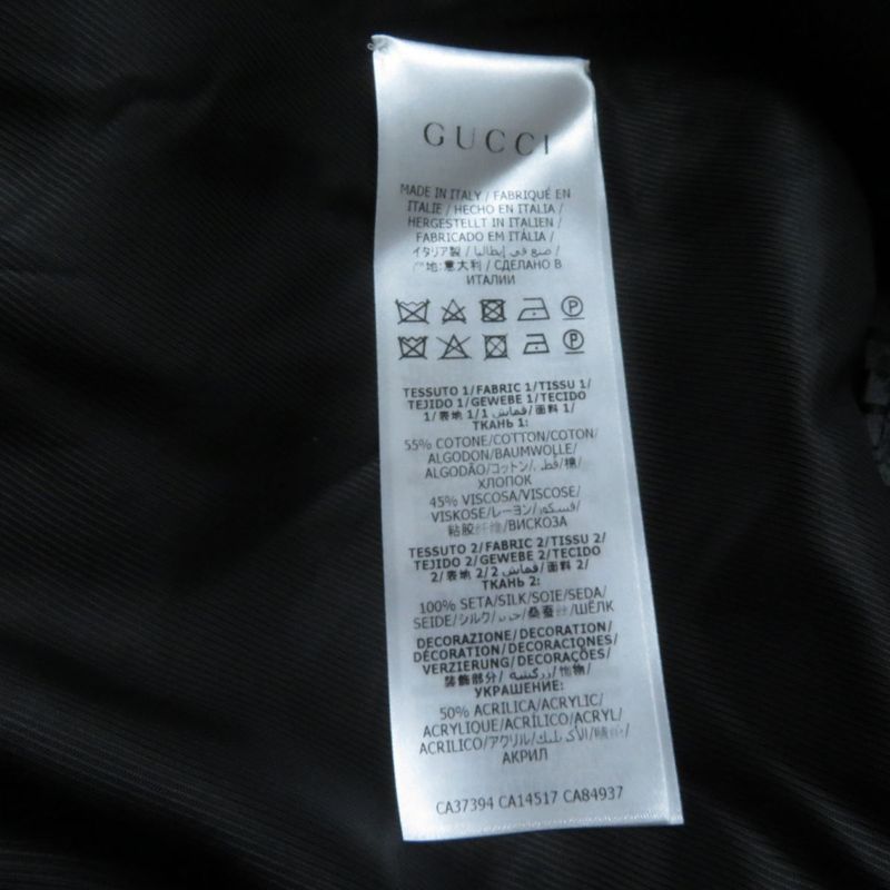 2020 Gucci 619324 Bjeweled Lined GG Pattern Long Length Belted Coat