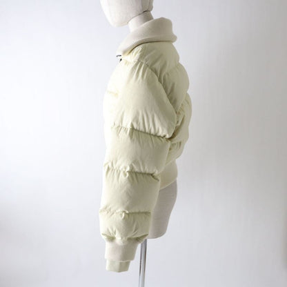 2023 Louis Vuitton 1aak8e Cropped Graphic Zipper Puffa Jacket Ivory 34