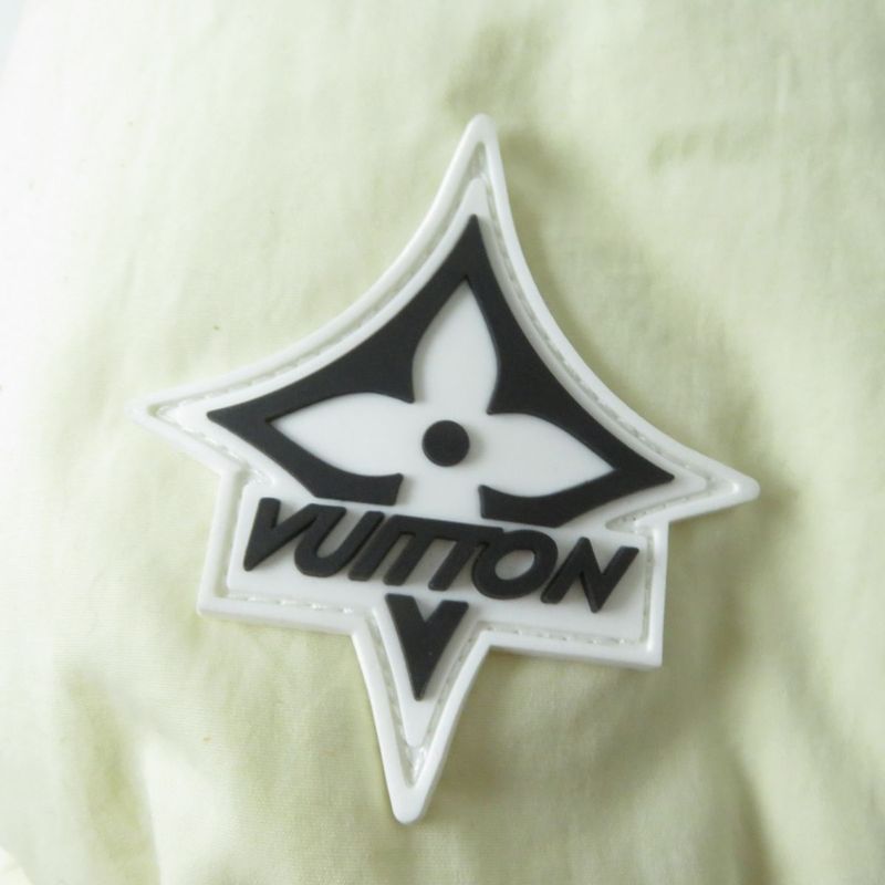 2023 Louis Vuitton 1aak8e Cropped Graphic Zipper Puffa Jacket Ivory 34