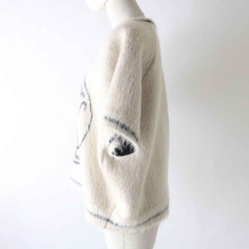 22 Christian DIOR 244s41am410 Mohair And Cashmere Short Sleeve Knit