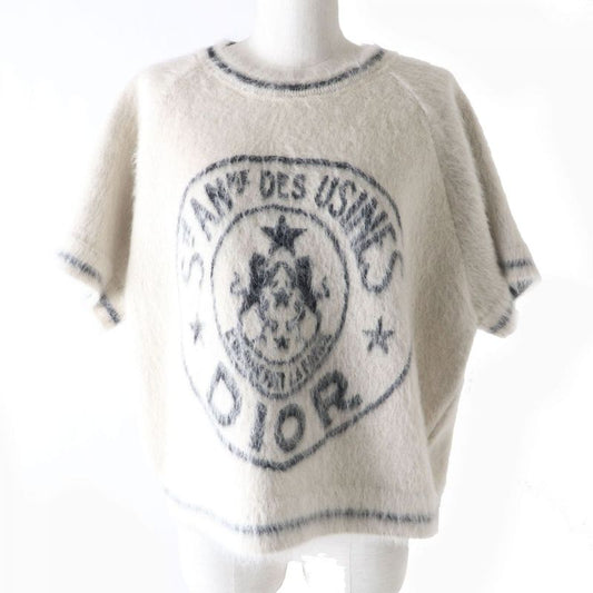 22 Christian DIOR 244s41am410 Mohair And Cashmere Short Sleeve Knit