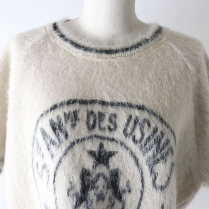 22 Christian DIOR 244s41am410 Mohair And Cashmere Short Sleeve Knit
