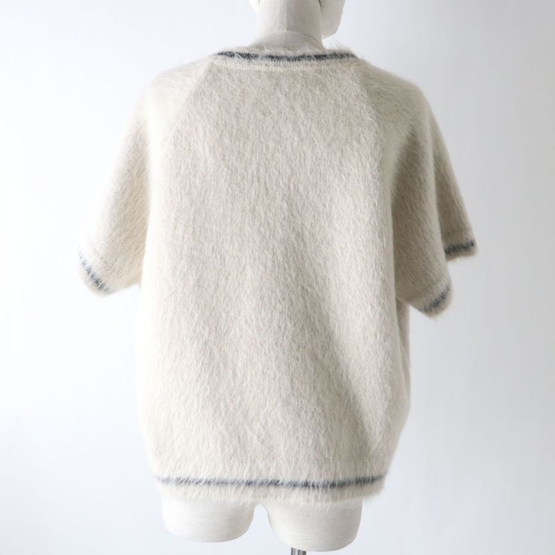 22 Christian DIOR 244s41am410 Mohair And Cashmere Short Sleeve Knit