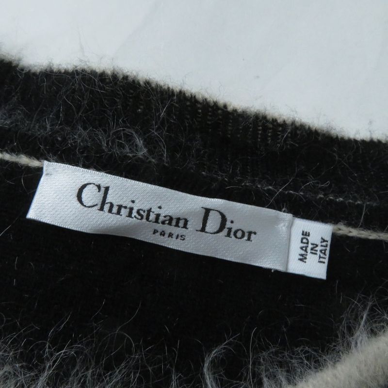 22 Christian DIOR 244s41am410 Mohair And Cashmere Short Sleeve Knit