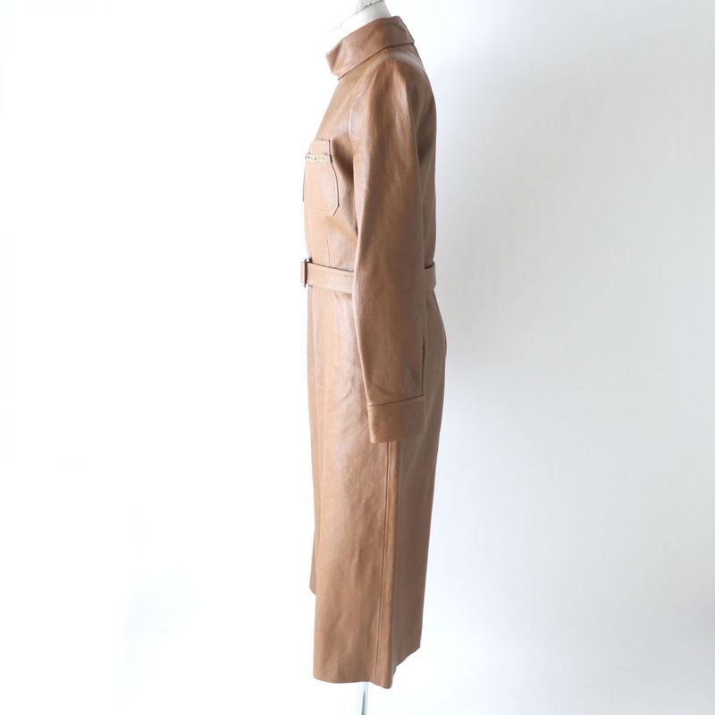 Regular Celine 2g117097h Mock Neck Grained Leather Combinaison With Triomphe