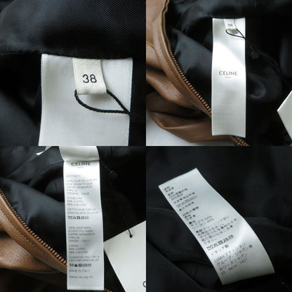 Regular Celine 2g117097h Mock Neck Grained Leather Combinaison With Triomphe