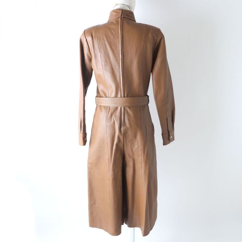 Regular Celine 2g117097h Mock Neck Grained Leather Combinaison With Triomphe