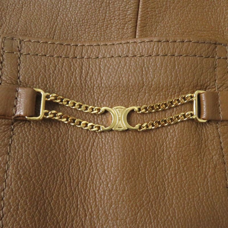 Regular Celine 2g117097h Mock Neck Grained Leather Combinaison With Triomphe