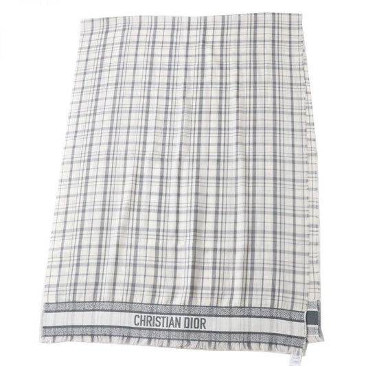 Hermes Italian DIOR Om Men's Cashmere And Silk Stole/shawl/muffler White