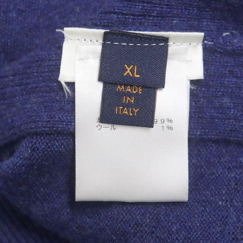  Louis Vuitton LV Circle Logo Embroidery Crew Neck Wool Blend Cashmere Knit