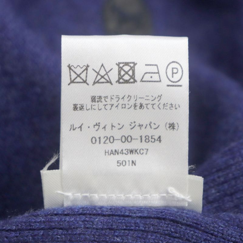  Louis Vuitton LV Circle Logo Embroidery Crew Neck Wool Blend Cashmere Knit