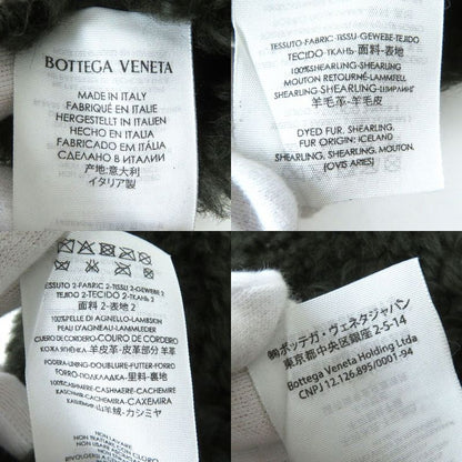 Bottega Veneta 652238 Gloves Teddy 100% Cashmere Lined Mouton Gloves Khaki And