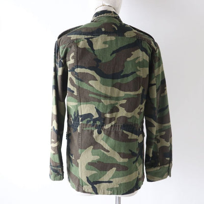 19 Saint Laurent Paris 577759 Sheer Ring Camouflage/military Jacket