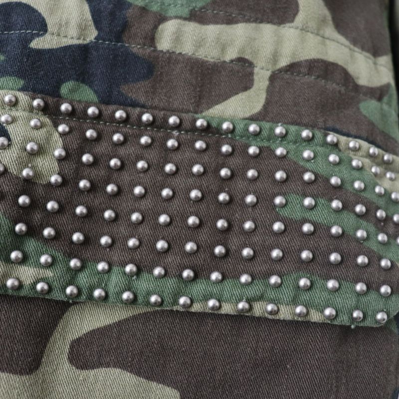 19 Saint Laurent Paris 577759 Sheer Ring Camouflage/military Jacket