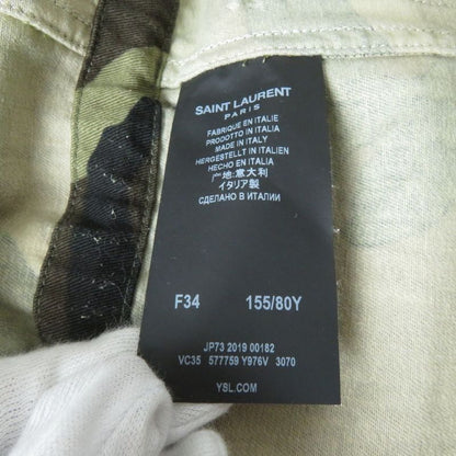 19 Saint Laurent Paris 577759 Sheer Ring Camouflage/military Jacket