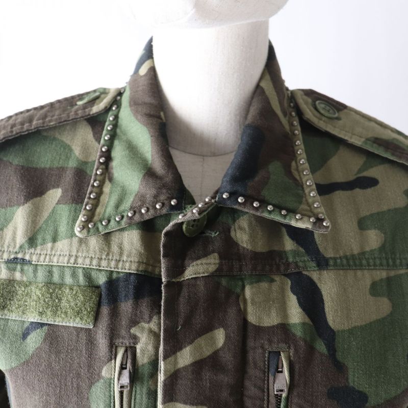 19 Saint Laurent Paris 577759 Sheer Ring Camouflage/military Jacket