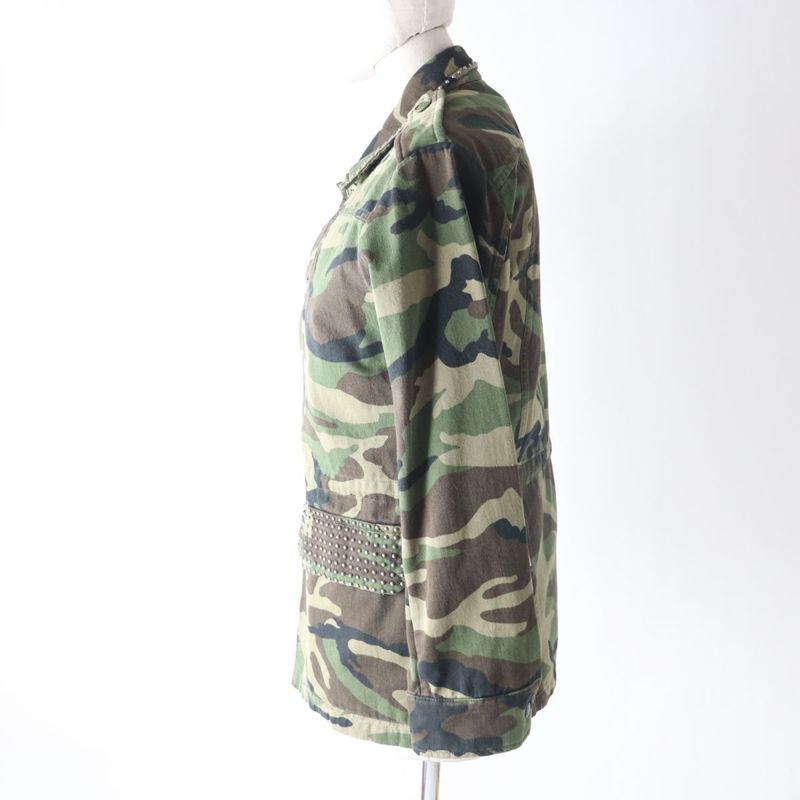 19 Saint Laurent Paris 577759 Sheer Ring Camouflage/military Jacket