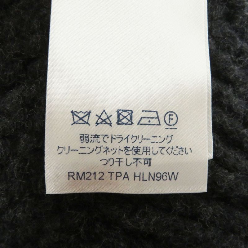 21AW Louis Vuitton LV Plain Chunky Crew Neck Long Sleeve Knit / Sweater Dark