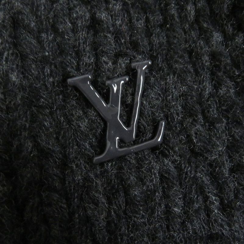 21AW Louis Vuitton LV Plain Chunky Crew Neck Long Sleeve Knit / Sweater Dark