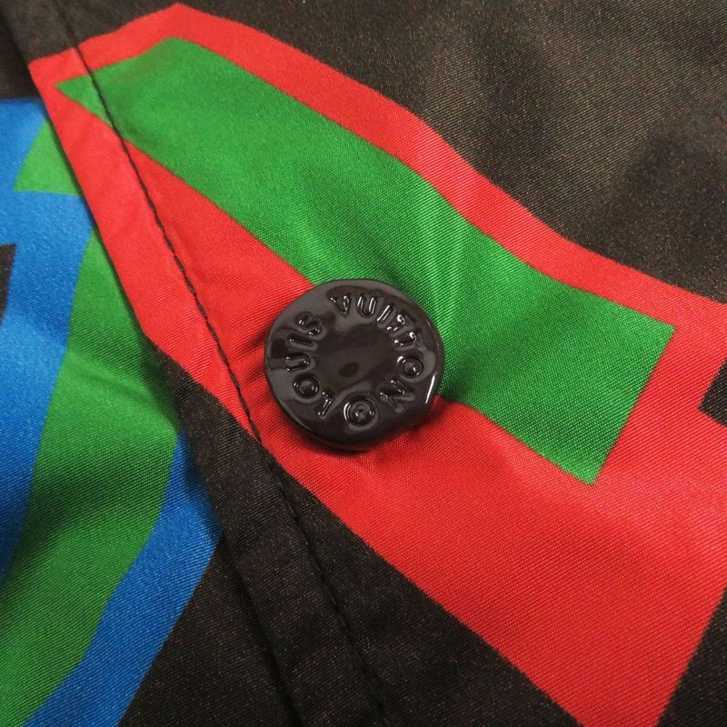 21aw Louis Vuitton×nba Louis Vuitton Padded Hooded Letter Nylon Blouson/padded