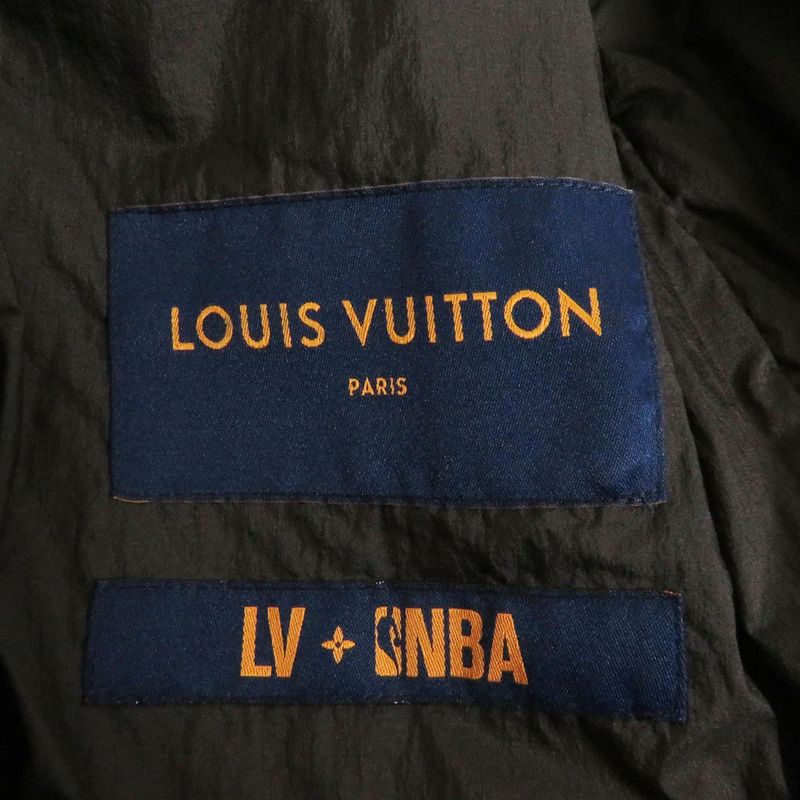 21aw Louis Vuitton×nba Louis Vuitton Padded Hooded Letter Nylon Blouson/padded