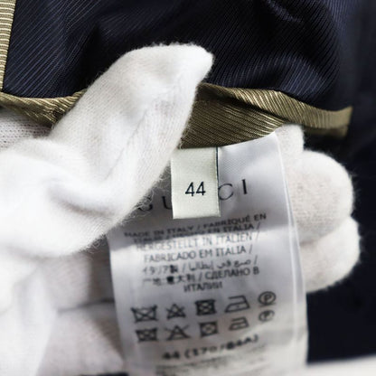  2020 Gucci 636339 100% Wool Double Breasted Tailored Jacket Navy 44 Made In