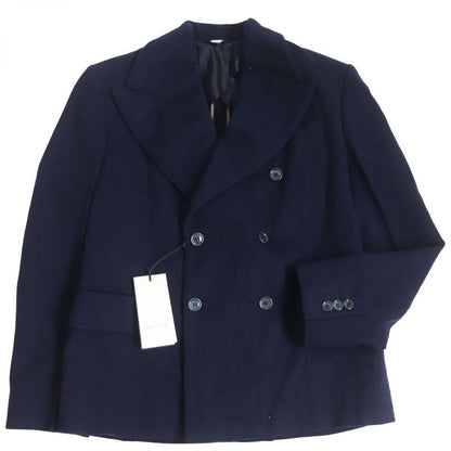  2020 Gucci 636339 100% Wool Double Breasted Tailored Jacket Navy 44 Made In